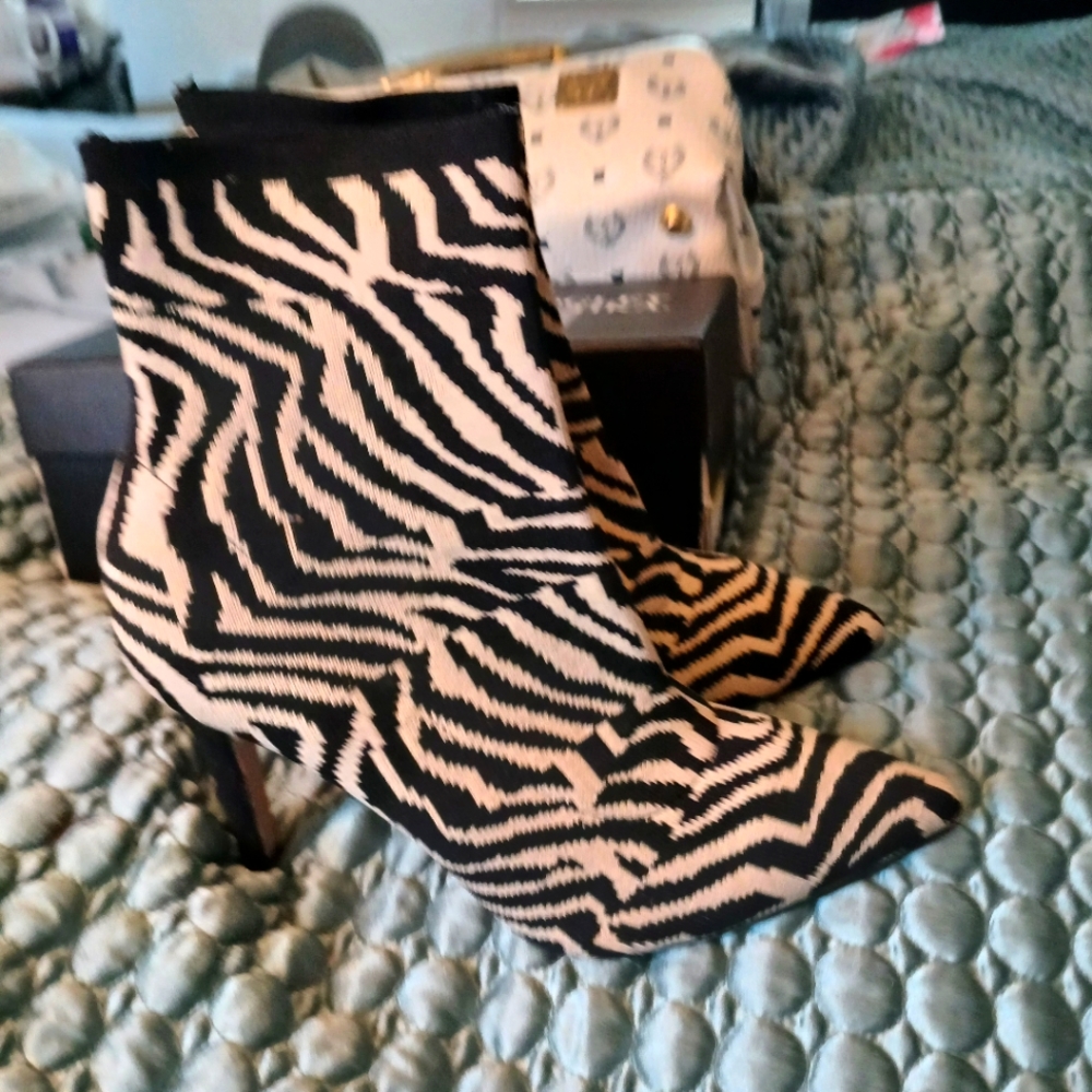 Black and ran boots